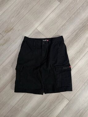 Vintage Black Quicksilver Surf Style Cargo Shorts